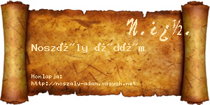 Noszály Ádám névjegykártya